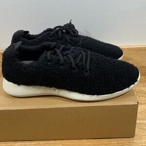 NEW Allbirds 10 Wool Runner Fluff Natural Black Men's White Soles Merino Wool